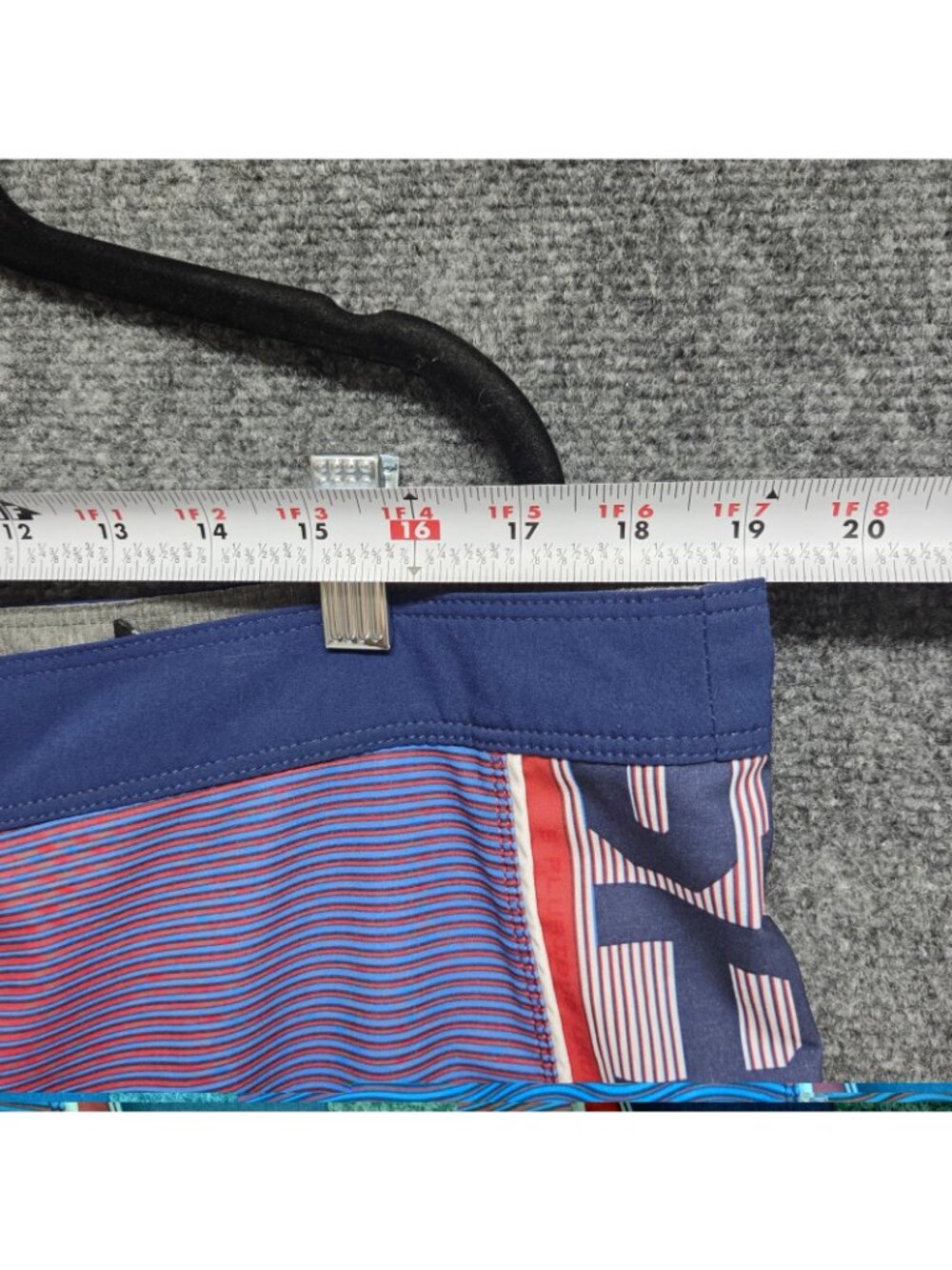 Hurley Phantom Mens 38 Team USA Olympic Board Shorts Striped Unlined Trunks - Picture 3 of 11